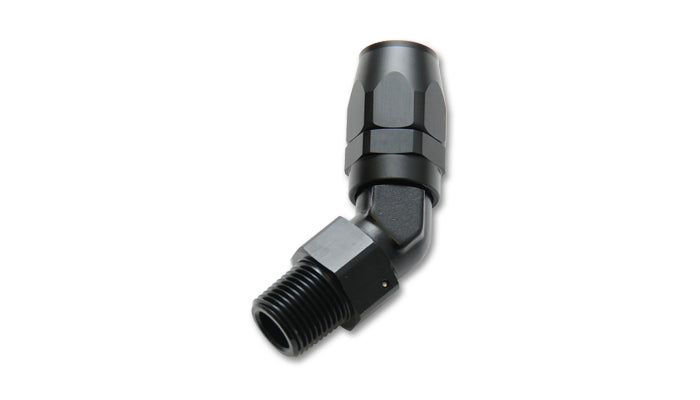 '-10AN Male NPT 45 deg. Hose End Fitting, Pipe Thread: 1/2in NPT