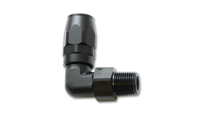 Male NPT 90 deg. Hose End Fitting, Hose Size: -6AN, Pipe Thread: 1/8 NPT