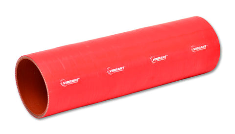 4 Ply Silicone Sleeve Coupler, 1in ID x 12in Long - Red