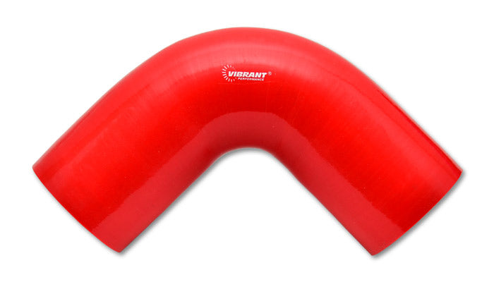 4 Ply 90 deg. Silicone Elbow Coupler, 3in ID x 4in Leg Length - Red