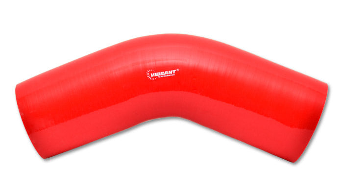 4 Ply 45 deg. Silicone Elbow Coupler, 2.5in ID x 4.5in Leg Length - Red