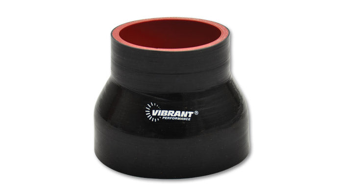 4 Ply Silicone Reducer Coupler, 3.25in x 3.5in x 3in Long - Black