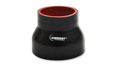 4 Ply Silicone Reducer Coupler, 2.75in x 3.25in x 3in Long - Black