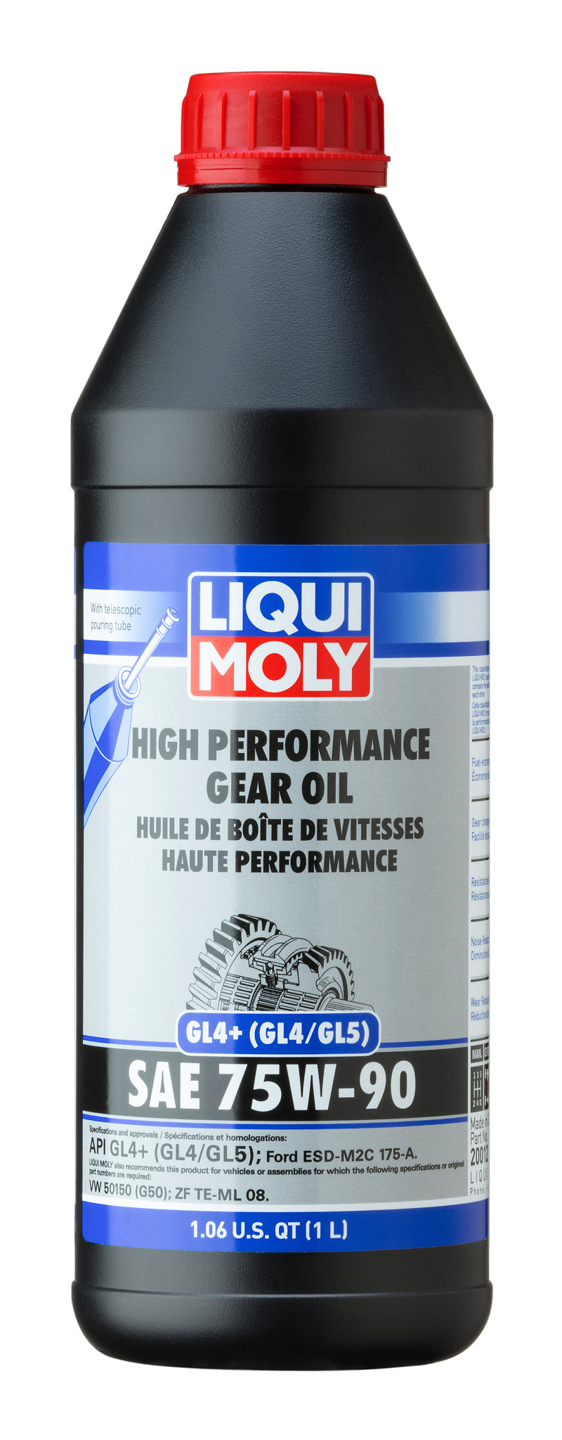 LIQUI MOLY 1L High Performance Gear Oil (GL4+) SAE 75W90