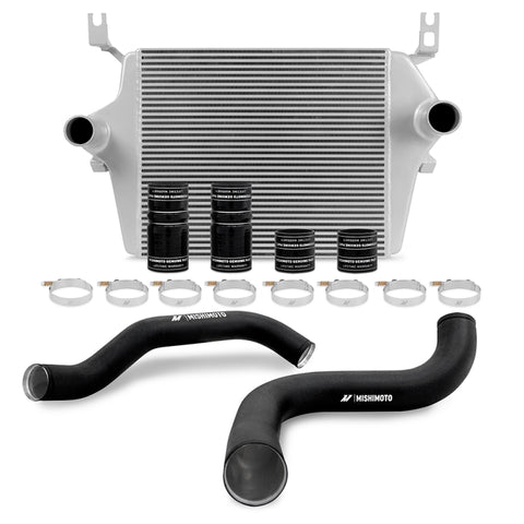 Mishimoto 99-03 Ford 7.3L Powerstroke PSD Silver Intercooler Kit w/ Black Pipes