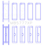 King Engine Bearings Dart LS Next Block (Size STD) Performance Main Bearing Set