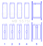 King Engine Bearings Small Block Chevy (Size STDX) Silicon Aluminum Bi-Metal Main Bearing Set