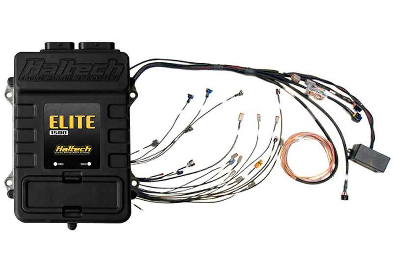 Haltech Elite 1500 Terminated Harness ECU Kit w/ 1G CAS/Square EV1 Injector Connectors