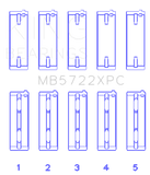 King Engine Bearings Mitsubishi 4B11T EVO X 2007+ (Size .026) Coated Performance Main Bearing Set