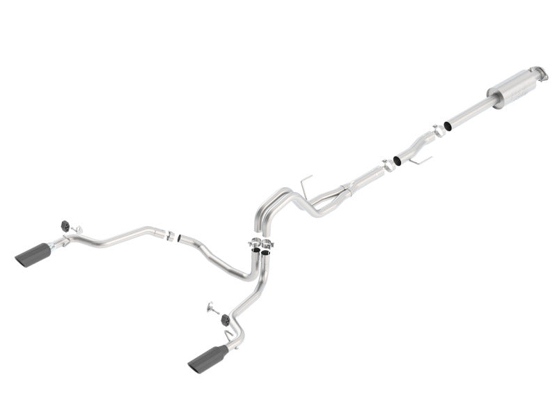 Borla 15-16 Ford F150 3.5L EcoBoost Ext. Cab Black Chrome CB Exhaust ATAK Single Split Rear Exit