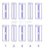 King Alfa Romeo Alfetta/Giulia/Spider/Sport/Sprint (Size STD) Performance Main Bearing Set