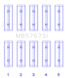 King Engine Bearings Nissan HR15/16DE (Size STD) Main Bearing Set