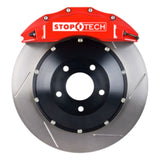 StopTech 03-06 Evo Front BBK w/ Red ST-60 Calipers Slotted 355x32mm Rotors Pads and SS Lines