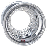 Weld Wide 5 XL Direct MT 15x10 / 5x10.25 BP / 4in. BS Polished Assembly - Mod Beadlock w/6-Dzus Cvr