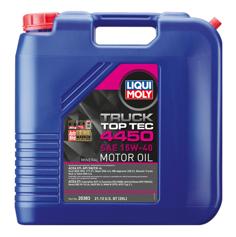 LIQUI MOLY 20L Top Tec Truck 4450 Motor Oil SAE 15W40