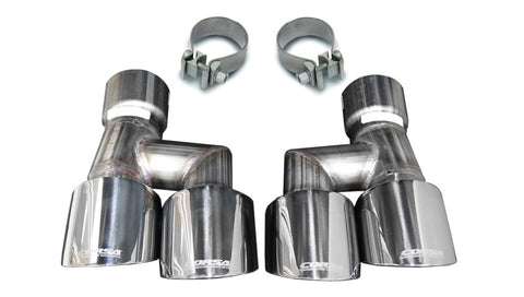 Corsa 18-23 4.0in Twin Tip Polished Pro-Series Tip Kit Fits No-Valve Mustang Exhaust Clamps Inc