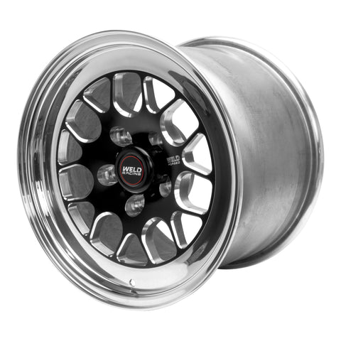 Weld S77 15x4 / 5x4.75 BP / 2.5in. BS Black Wheel (Low Pad) - Non-Beadlock