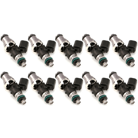 Injector Dynamics 1340cc Injectors - 48mm Length - 14mm Grey Top - 14mm Lower O-Ring (Set of 10)