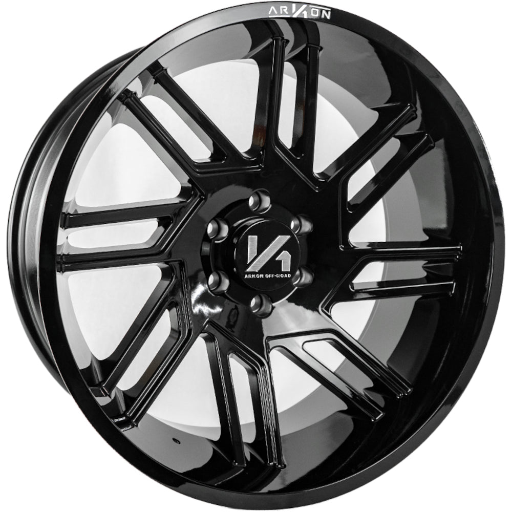 DaVinci Off Road Wheels Gloss Black 22x10 8x180 -25 125.5mm Arkon Off Road