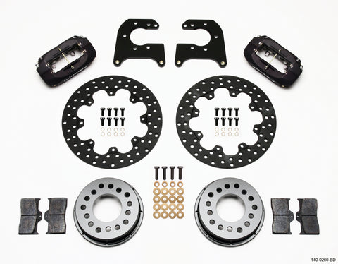 Wilwood Forged Dynalite Rear Drag Kit Drilled Rotor Mopar-Dana 2.36in Offset