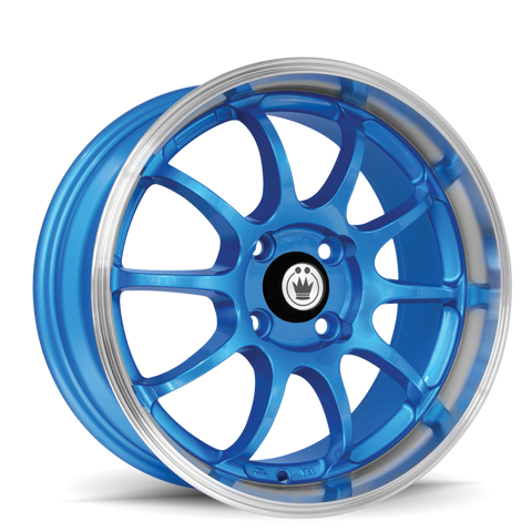 Konig Lightning 15x7 4x100 ET38 Blue/Machine Lip