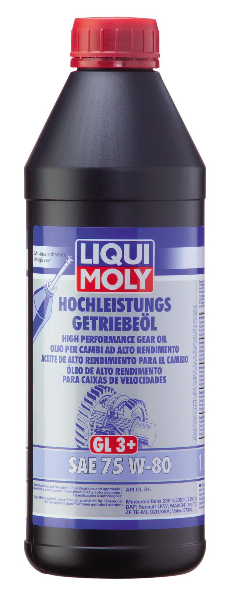 liqui moly gear oil LIQUI MOLY 1L High Performance Gear Oil (GL3+) SAE 75W80