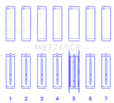 King Engine Bearings GMC 4.2 Vortec L6 (Size +0.020) Main Bearing Set