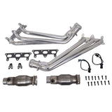 BBK 10-11 Camaro V6 Long Tube Exhaust Headers With Converters - 1-5/8 Silver Ceramic