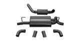 Corsa 2018-2024 Jeep Wrangler JL 2.5in Dual Rear Turn Down Exit Black Touring Axle-Back Exhaust