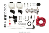 Wilwood Tandem Remote M/C Kit w L/H Brkt & Prop Valve - 1in Bore Ball Burnished