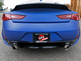 aFe POWER Takeda 2.5in 304 SS Axle-Back Exhaust w/ Carbon Fiber Tips 17-19 Infiniti Q60 V6-3.0L (tt)