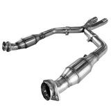 Kooks 05-10 Ford Mustang GT 4.6L 3V Auto/Manual 3in x 2 1/2in OEM Exhaust GREEN Cat X Pipe