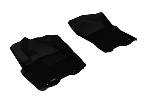 3D MAXpider 2009-2015 Nissan Titan King/Crew Cab Kagu 1st Row Floormat - Black