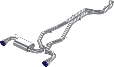 2020-2022 TOYOTA SUPRA 3 INCH CAT-BACK EXHAUST DUAL REAR EXIT WITH BURNT END TIPS/CF