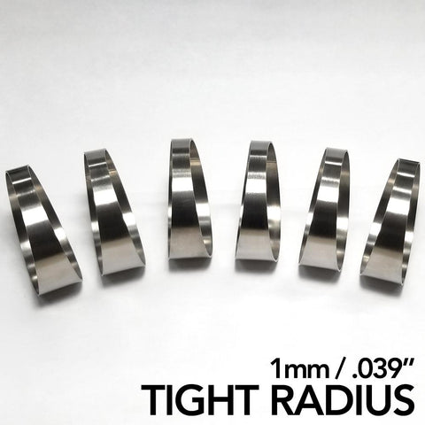 Titanium Pie Cut - Tight Radius - 1mm/.039