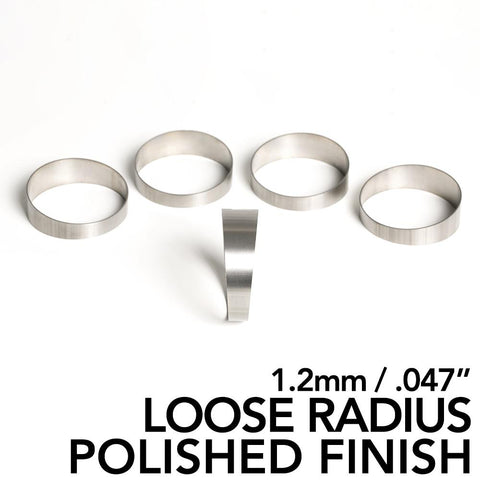 Titanium Pie Cut (POLISHED) - Loose Radius - 1.2mm/.047