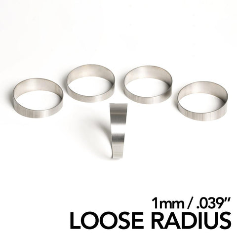 Titanium Pie Cut - Loose Radius - 1mm/.039