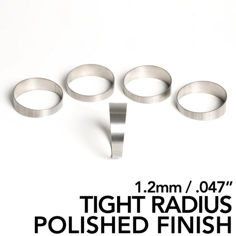Titanium Pie Cut (POLISHED) - Tight Radius - 1.2mm/.047