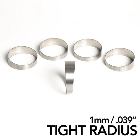 Titanium Pie Cut - Tight Radius - 1mm/.039