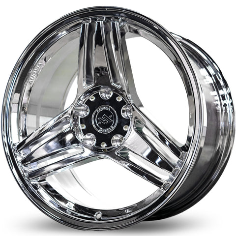 Treble Rotary Forged Wheels Chrome 17x8 Bolt Pattern 5x114.3 Offset 35 Anovia Wheels