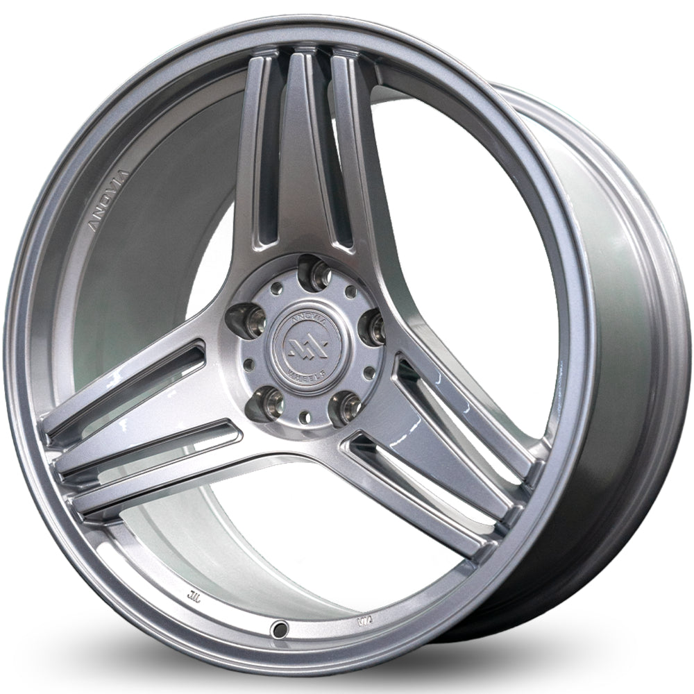 Treble Rotary Forged Wheels Silver 18x9.5 Bolt Pattern 5x100 Offset 35 Anovia Wheels